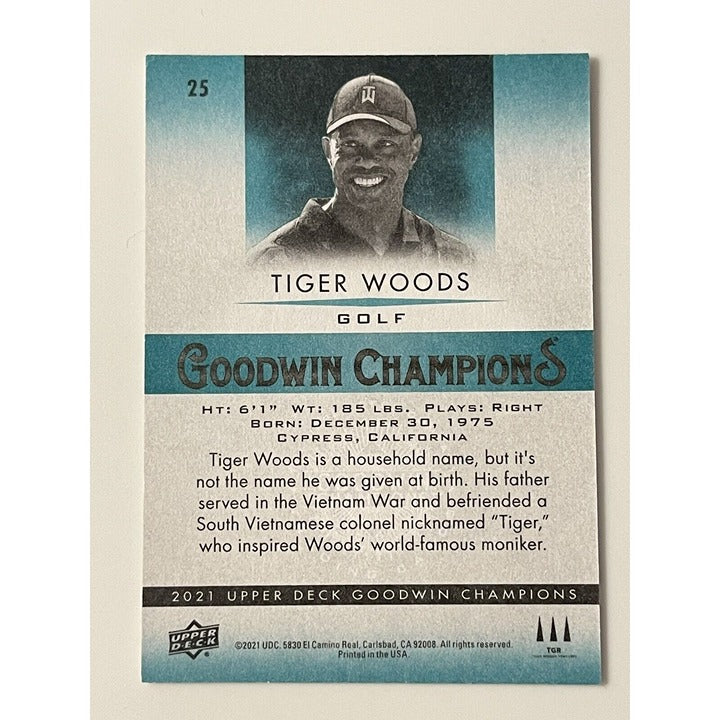 Tiger Woods - 2021 Upper Deck Goodwin Champions Card #25 - PGA Masters Champion*