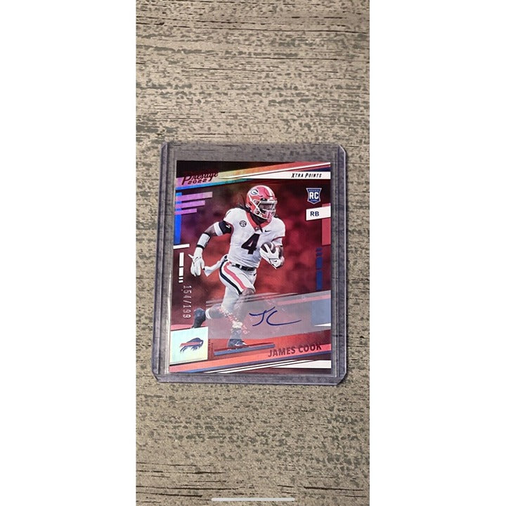 2022 Panini Prestige Extra Points James Cook 154/199 AUTO RC #347 BILLS/UGA Dogs