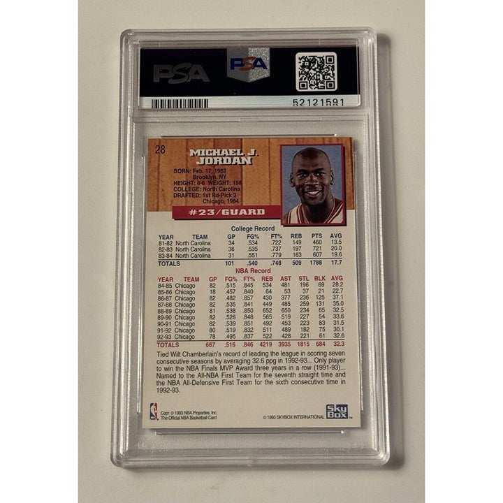 1993-94 Hoops Michael Jordan* NBA Hoops Basketball Card #28 HOF - Chicago Bulls*