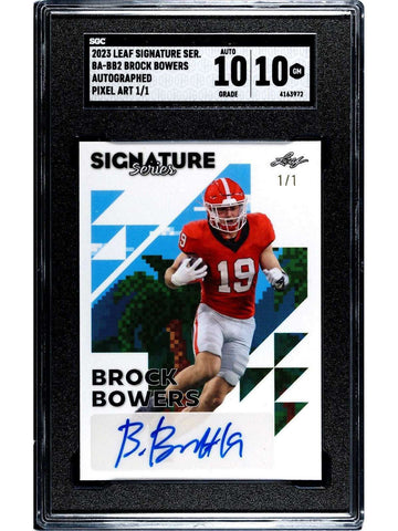 Brock Bowers 1/1 SGC 10 numbered graded sports card