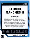 Patrick Mahomes II 2024 Donruss #100 Kansas City Chiefs Football Card