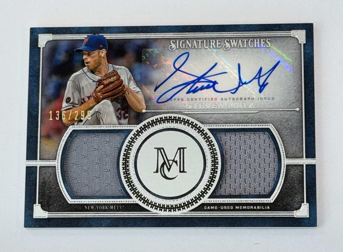 Steven Matz Topps /299 Steven Matz 2019 Topps Museum Collection Auto Relic SSDA-SMA MLB Mets