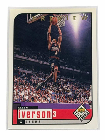 Allen Iverson 1998 Upper Deck UD Choice #105 NBA Philadelphia 76ers HOF — 01_front