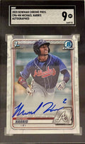 Michael Harris Bowman Chrome 2020 Bowman Chrome Michael Harris Auto SGC 9 1st Bowman Chrome CPA-MH Braves RC