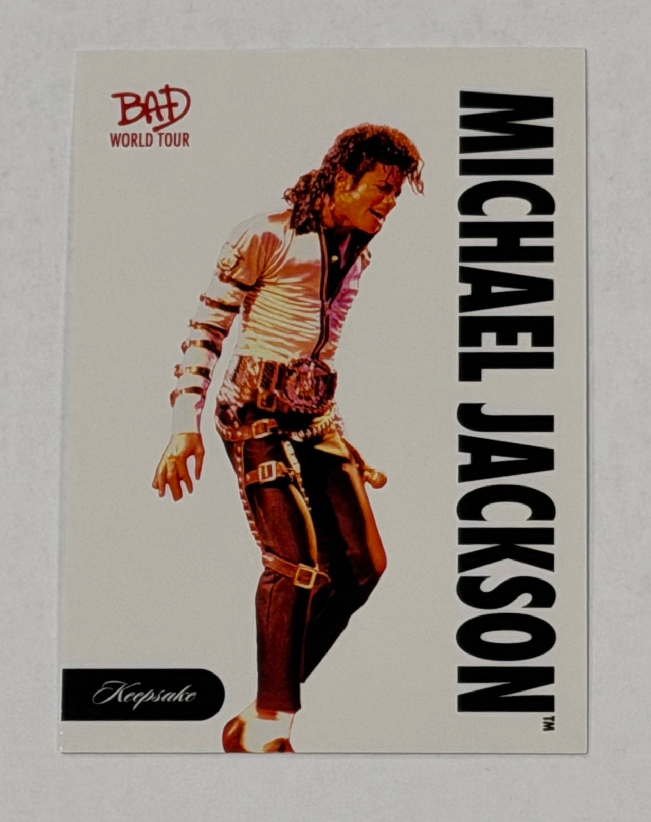 Michael Jackson Smooth Criminal Lean Pose BAD World Tour Card #8 FOTL Rare — 01_front