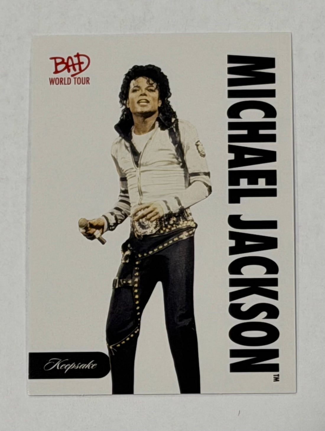 Michael Jackson Billie Jean Stage Pose BAD World Tour Postcard #9 FOTL Rare — 01_front