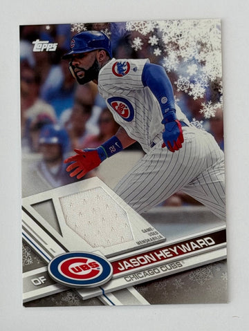 Jason Heyward Topps Jason Heyward 2017 Topps Holiday Relic MLB Chicago Cubs Jersey Card R-JH