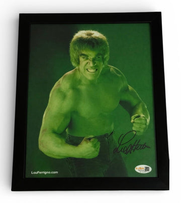 SIGNED The Incredible Hulk Actor Lou Ferrigno Photo & Frame Iconic 1978 TV Show — 01_front