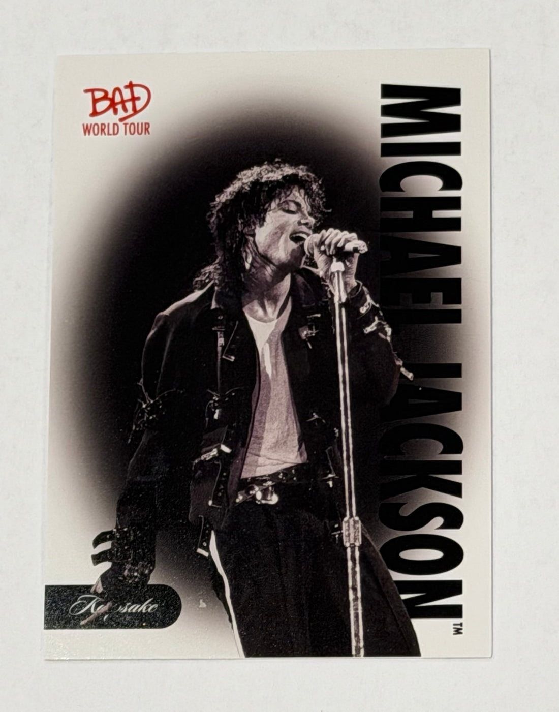 Michael Jackson FOTL BAD World Tour Card #3 Smooth Criminal Pose Keepsake — 01_front