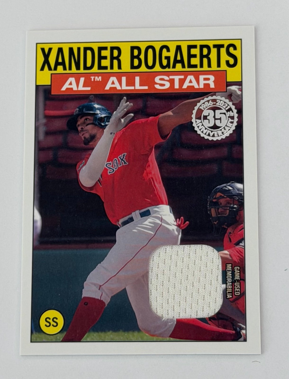 Xander Bogaerts 2021 Topps 1986 All Star Relic 86ASR-XB MLB Boston Red Sox — 01_front
