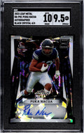 Metal Leaf 2023 Leaf Metal White Crystal Prism Puka Nacua RC AUTO 4/4 BA-PM1 Rams SGC 9.5