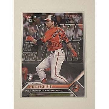 2023 Topps NOW 19/25 Gunnar Henderson Rookie of the Year Award OS-10 MLB Orioles — 01_front
