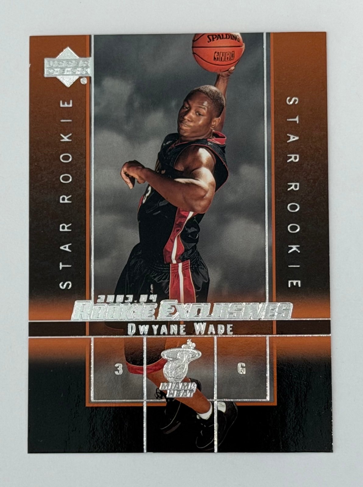 Dwyane Wade RC 2003 Upper Deck Rookie Exclusives #5 NBA Miami Heat — 01_front