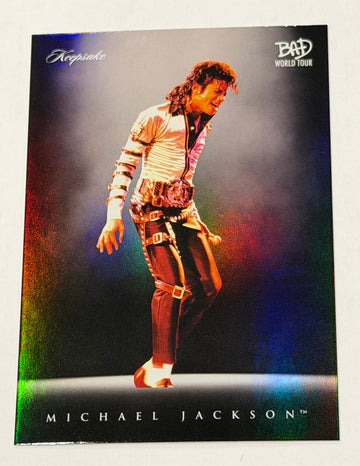 Michael Jackson FOTL BAD World Tour Card #38 ICONIC Refractor Foil Parallel — 01_front