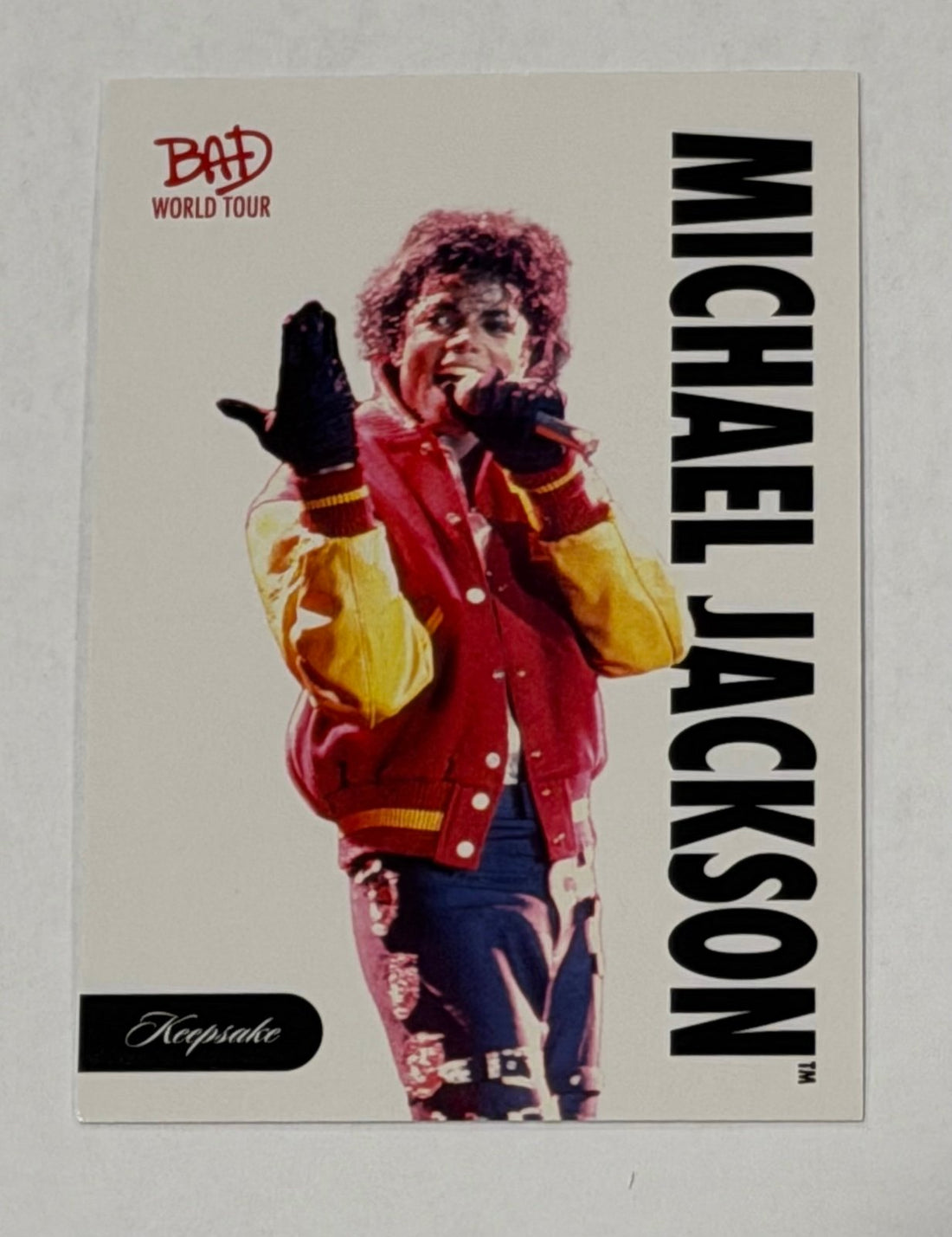 Michael Jackson Thriller Jacket Pose BAD World Tour Postcard #7 FOTL Rare — 01_front