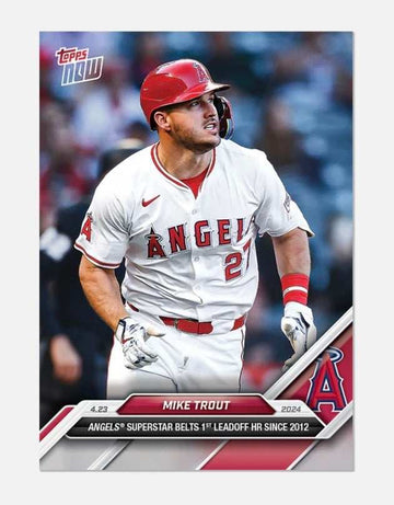 1470 Printed Mike Trout Leadoff HR 2024 Since 2012 Topps NOW 115 MLB Angels — 01_front