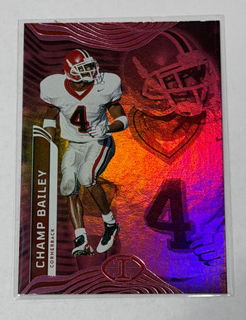 Champ Bailey Panini Champ Bailey RC 2023 Panini Illusions Draft Picks 6 Refractor NCAA UGA Bulldogs