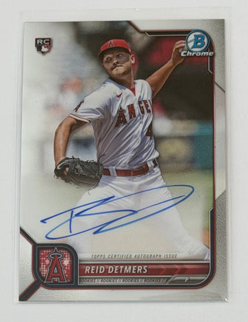 Reid Detmers Bowman Chrome Reid Detmers RC Auto 2022 Bowman Chrome CRA-RD MLB LA Angels Rookie Autograph