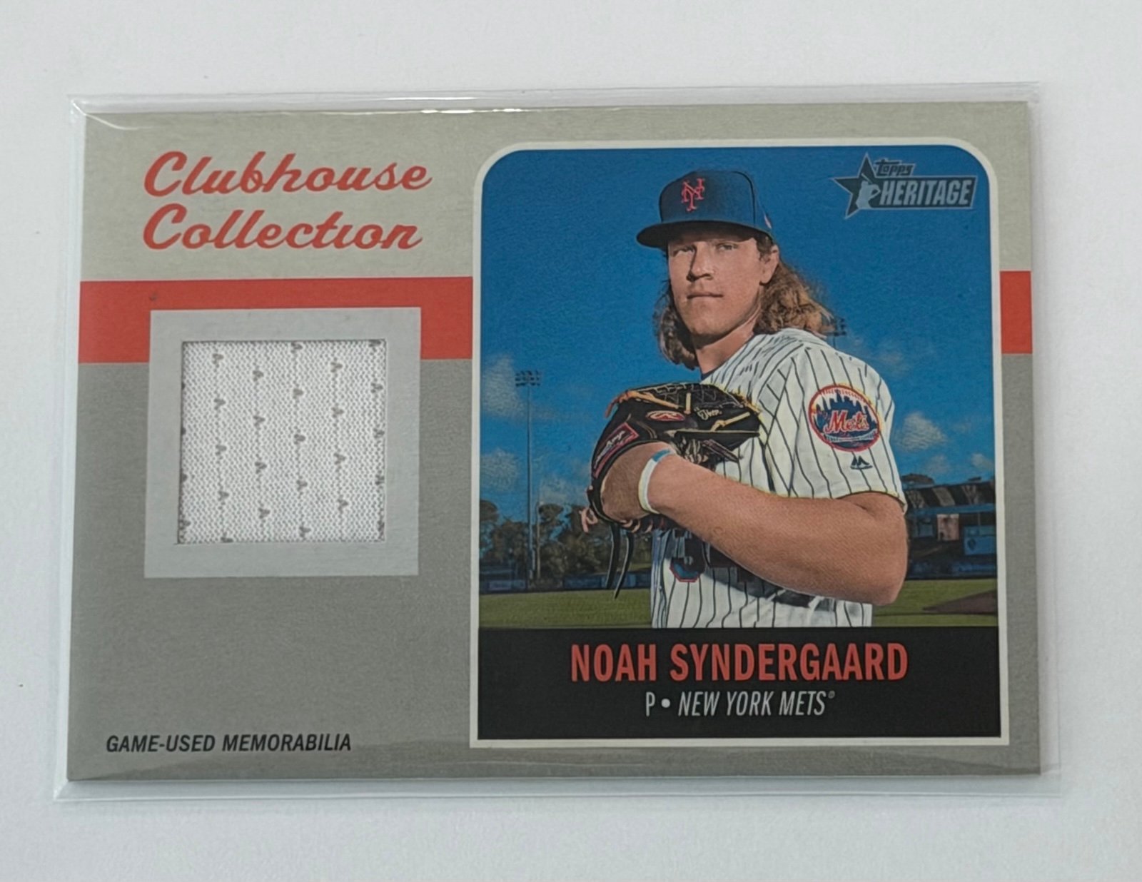 Noah Syndergaard 2019 Topps Heritage Clubhouse Relic CCR-NS MLB Mets — 01_front