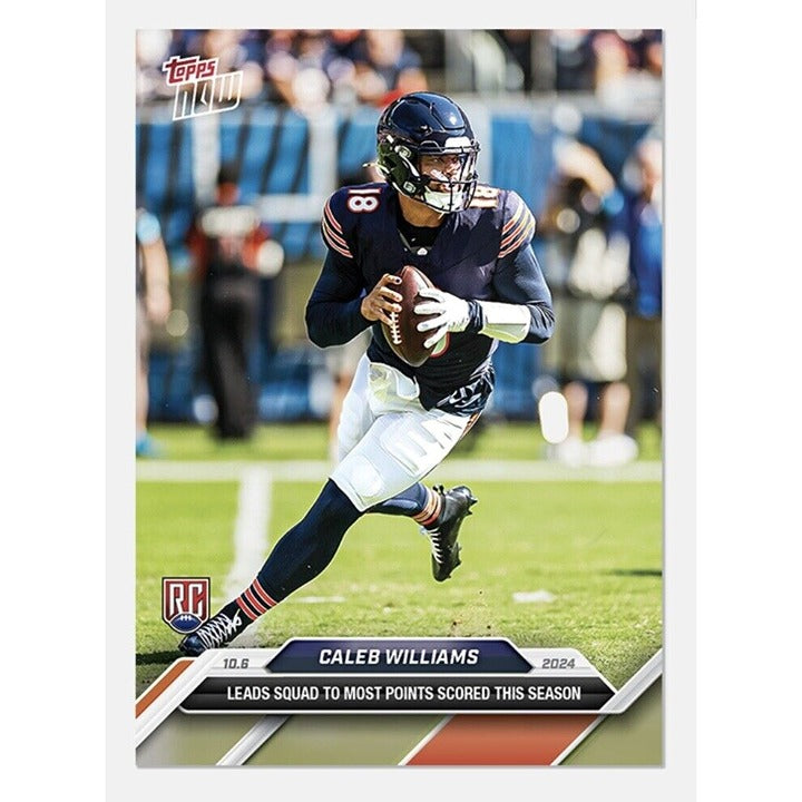 Caleb Williams Topps Now 9/10 2024 Topps Now Football Caleb Williams RC NFL NFC Chicago Bears Rookie 8