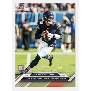 Caleb Williams Topps Now 9/10 2024 Topps Now Football Caleb Williams RC NFL NFC Chicago Bears Rookie 8