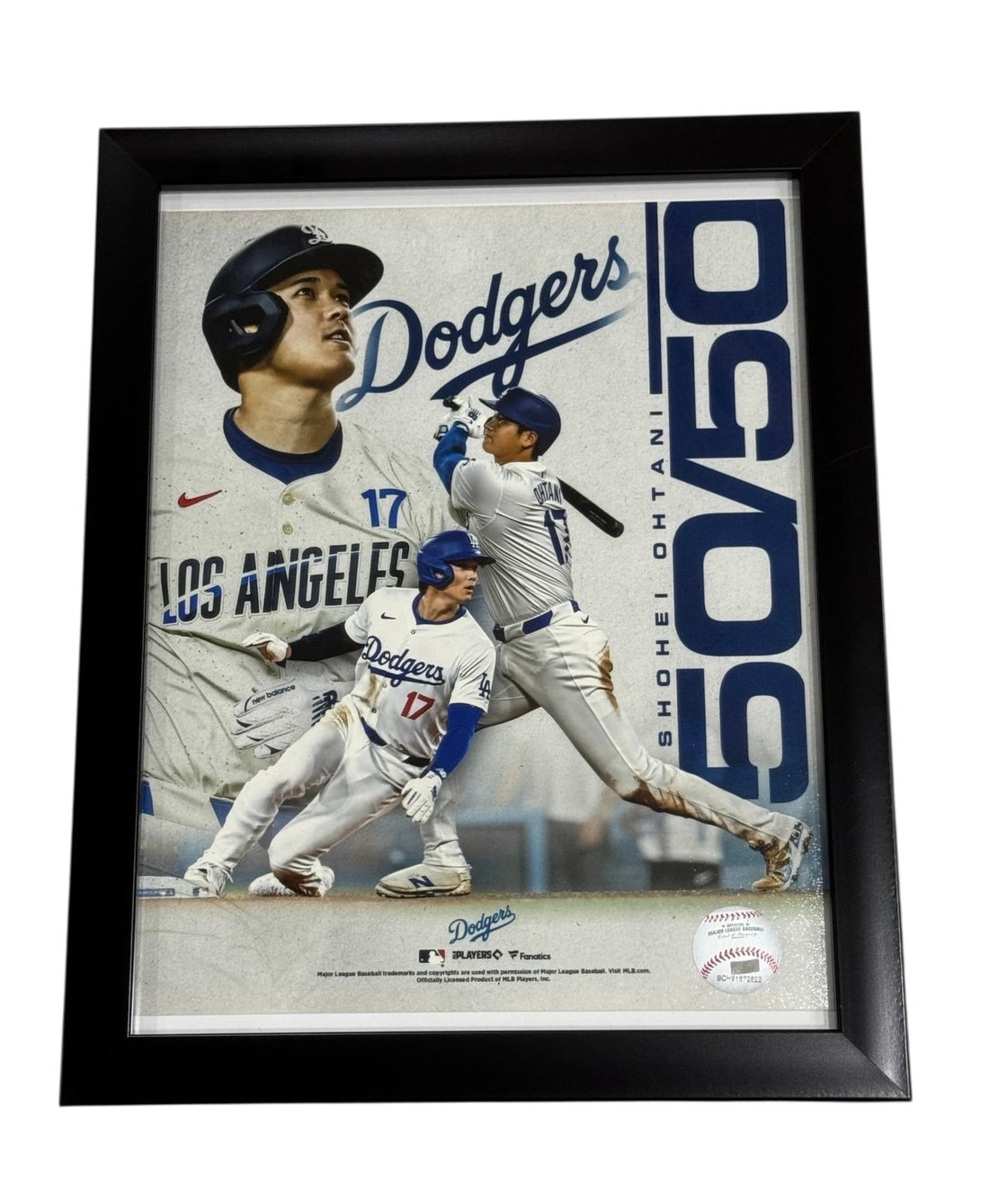 Shohei Ohtani Los Angeles Dodgers 50/50 Framed Wall Art MLB Fanatics — 01_front