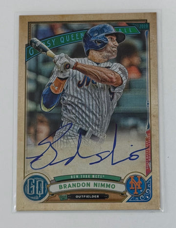 Brandon Nimmo Topps Brandon Nimmo Auto 2019 Topps Gypsy Queen MLB NY Mets Autograph GQA-BN