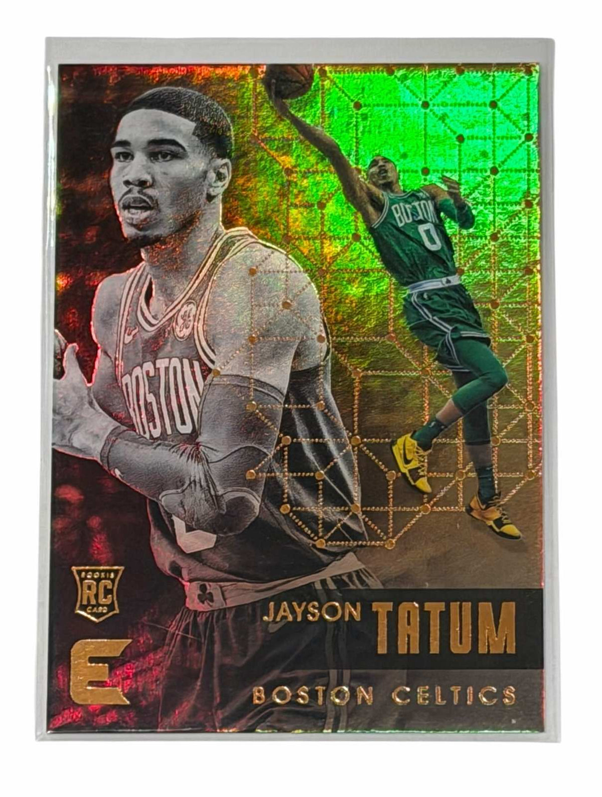 Jayson Tatum Panini Jayson Tatum RC 2017-18 Panini Essentials 129 NBA Boston Celtics Rookie Refrac