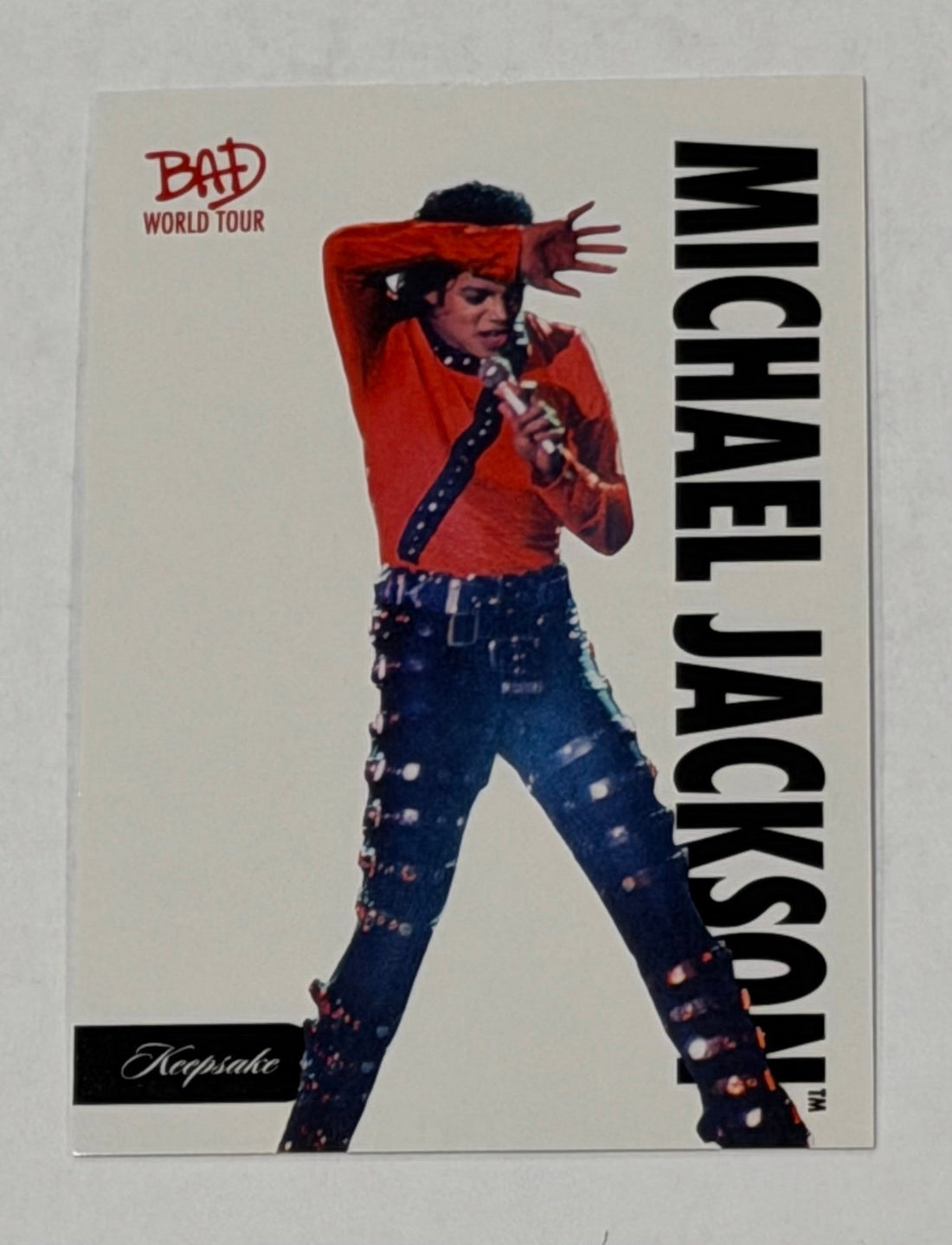 Michael Jackson BAD Era Dance Pose World Tour Postcard #12 FOTL Rare — 01_front