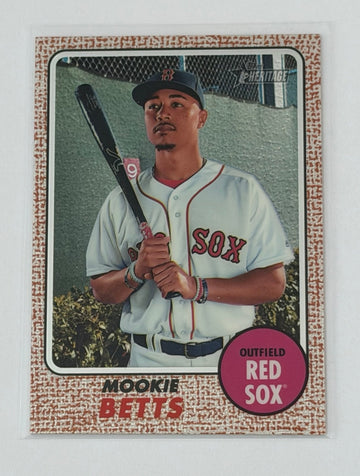 Mookie Betts Topps /999 Mookie Betts 2017 Topps Heritage Chrome Refractor RC THC-428 MLB Red Sox