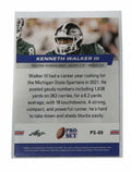 Kenneth Walker III RC 2022 Leaf Pro Set #PS09 NCAA Michigan State NFL Champion — 02_back