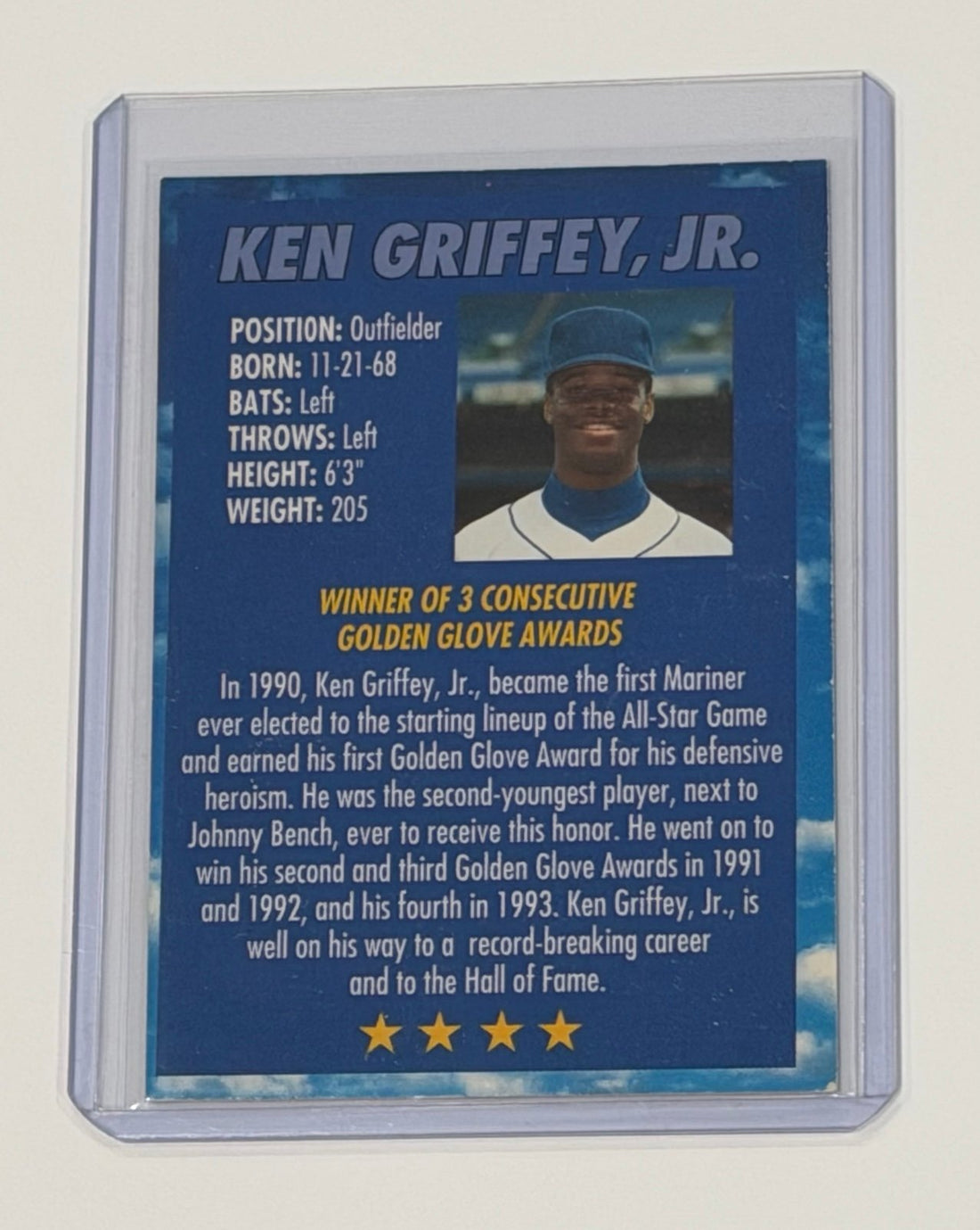 Rare Ken Griffey Jr Springwater Star Card MLB Seattle Mariners HOF NM — 01_front