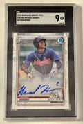 Michael Harris Bowman Chrome 2020 Bowman Chrome Michael Harris Auto SGC 9 1st Bowman Chrome CPA-MH Braves RC