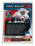 Barry Sanders Panini Barry Sanders 2025 Panini Score First Ballot HOF 8 featuring bold Pro Football