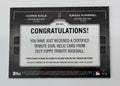 /25 Chris Sale Craig Kimbrel 2019 Topps Tribute Dual Relic MLB Boston Red Sox — 02_back