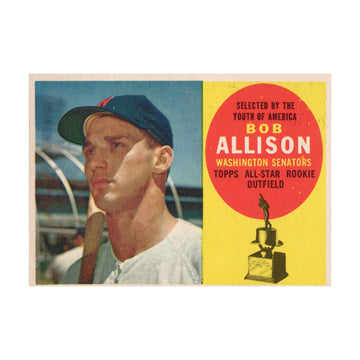 Bob Allison 1960 Topps #320 MLB Washington Senators Vintage VG Raw Baseball Card