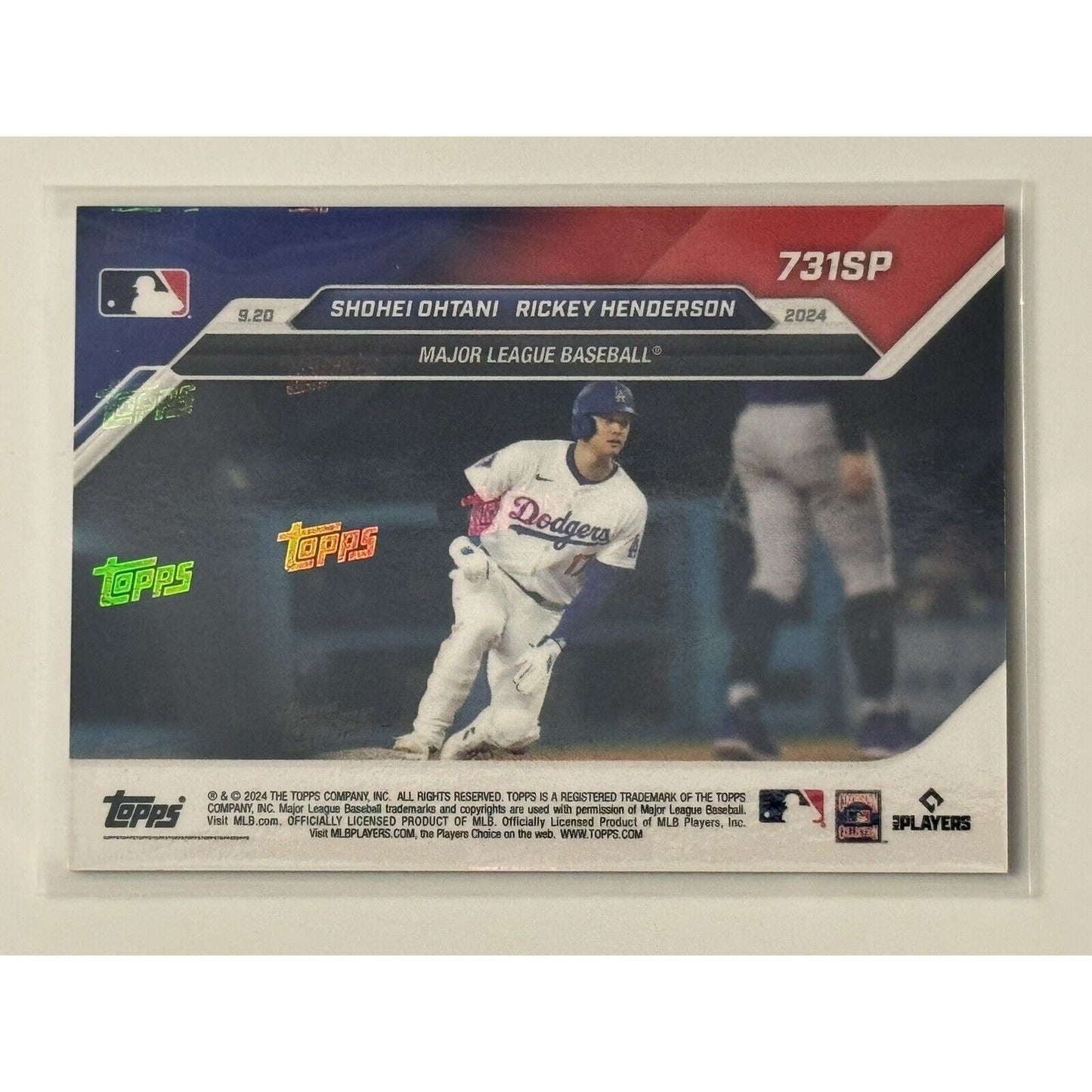 Shohei Ohtani 731SP PASSES HENDERSON W/ 14H HR/SB GAME 2024 Topps Now LA Dodgers