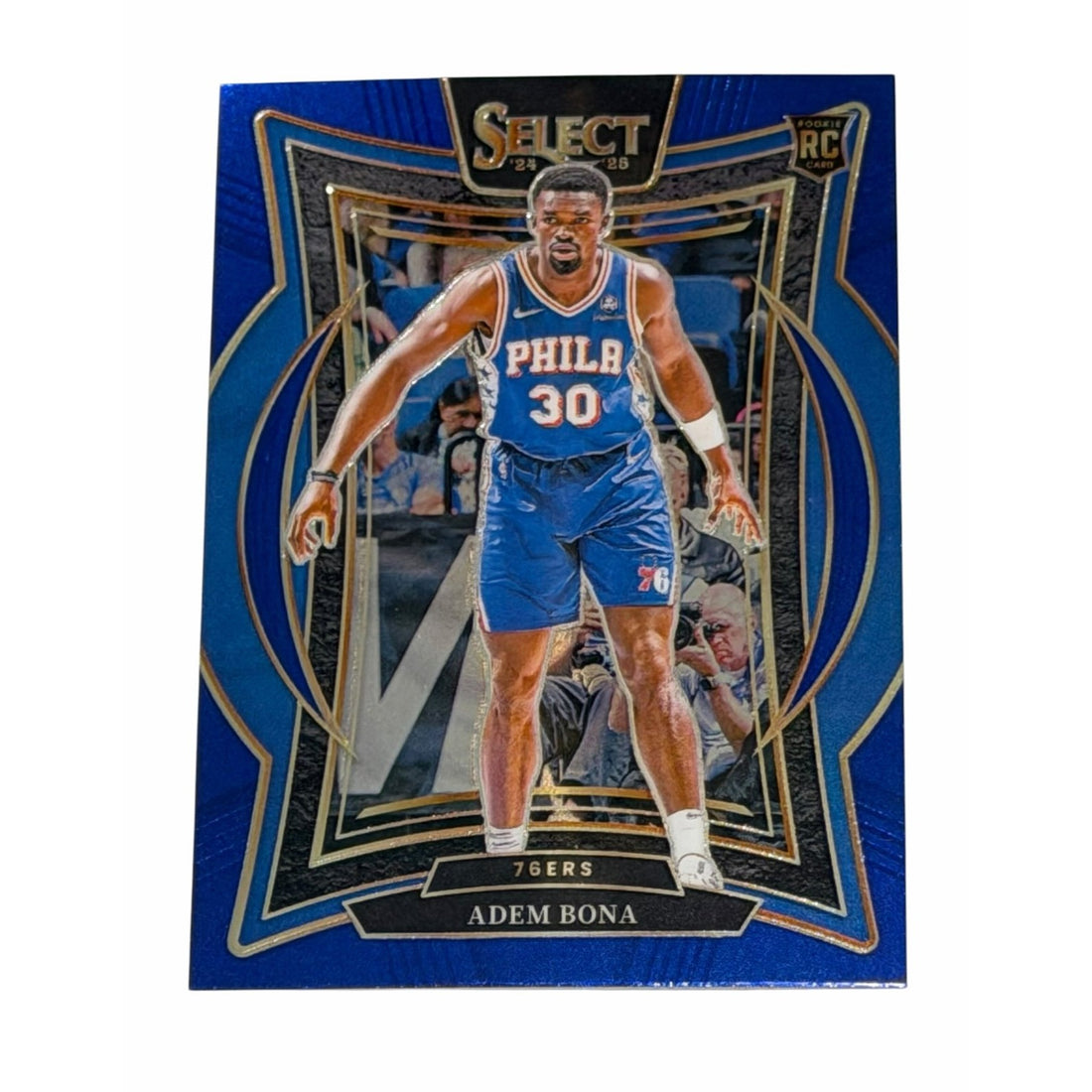 Adem Bona Panini Select Adem Bona RC 2024-25 Panini Select Blue Prizm 97 NBA Philadelphia 76ers