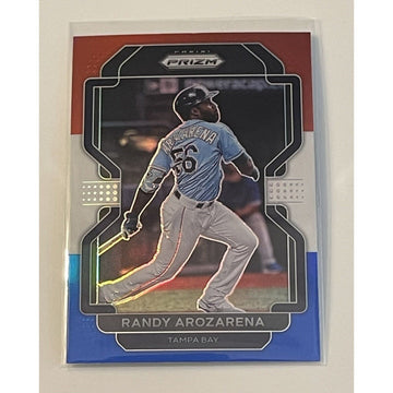 2022 Prizm Baseball Randy Arozarena Red White Blue Prizm Refractor #62 MLB Rays*
