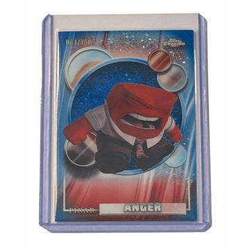 /150 2026 Topps Chrome Disney Pixar Anger #173 NM Blue Refractor #081 Card