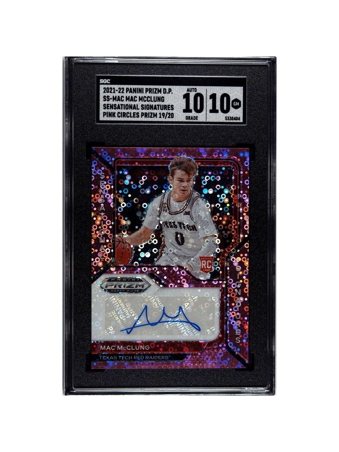 Mac McClung* 2021-22 Panini HD Prizm AUTO 19/20 SGC10 NBA SLAM DUNK CHAMP 76ers* — clean white background