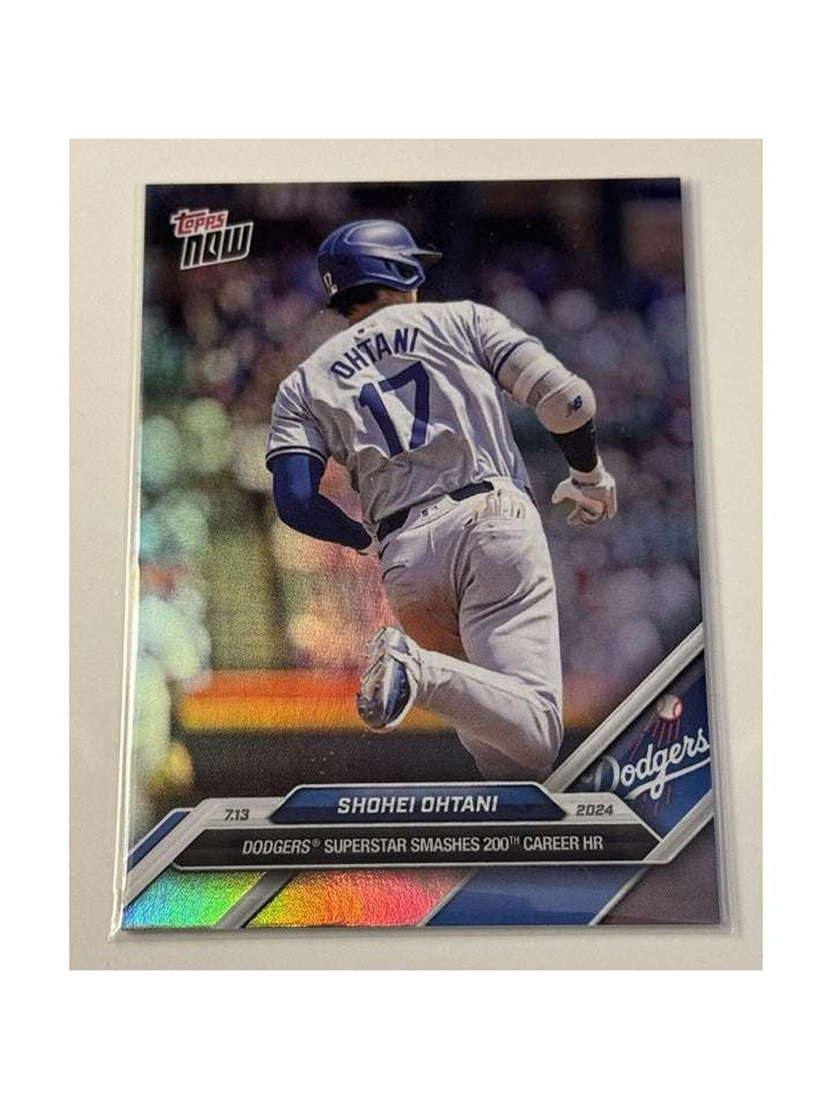Shohei Ohtani Topps Now Shohei Ohtani 2024 Topps Now Los Angeles Dodgers FOIL PHOTO VARIATION Card 413SP