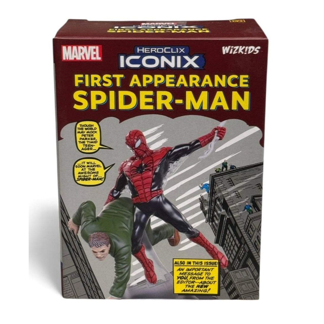 New-sealed Marvel HeroClix ICONIX First Appearance Spider-Man collectible set in packaging