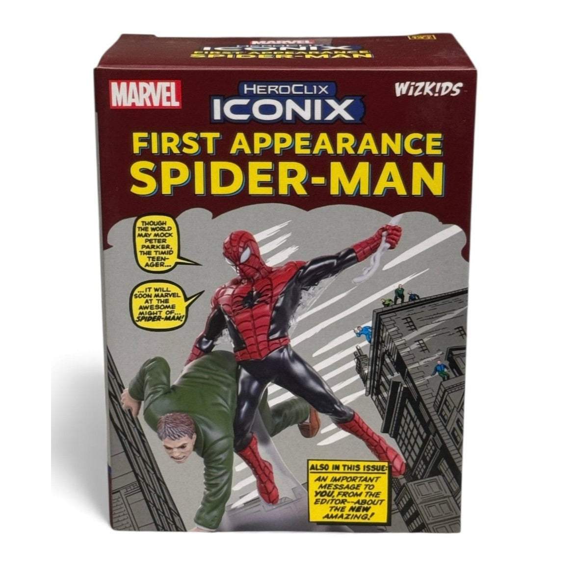 New-sealed Marvel HeroClix ICONIX First Appearance Spider-Man collectible set in packaging
