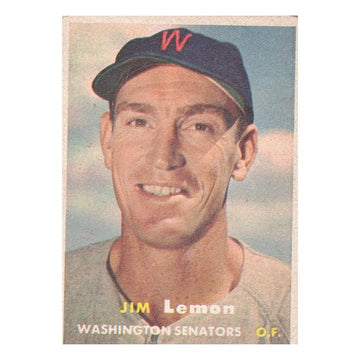 Jim Lemon 1957 Topps #57 MLB Washington Senators Vintage G Baseball Card