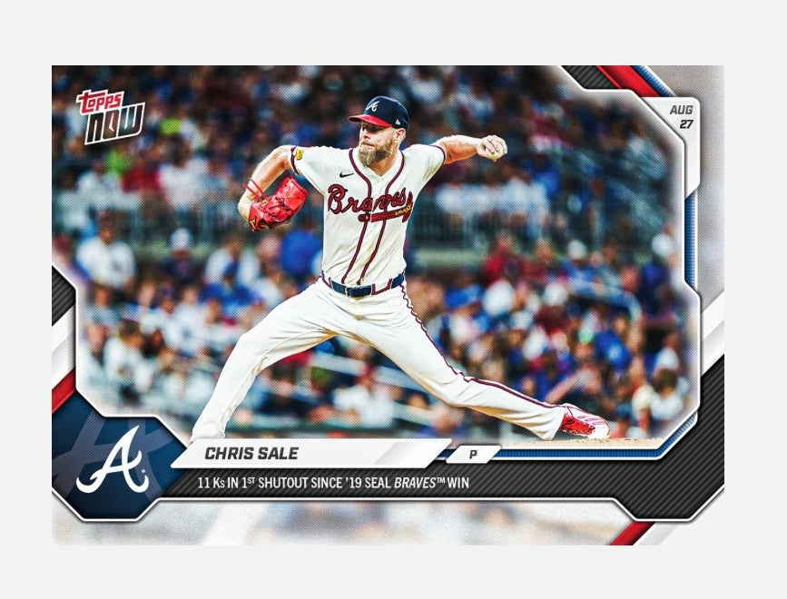 Chris Sale 2026 Topps NOW #602 Atlanta Braves front