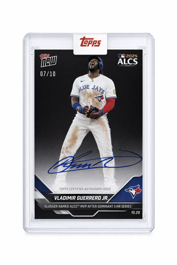 Vladimir Guerrero Jr AUTO 07/10 2025 Topps NOW #891A ALCS MVP 3-HR Blue Jays