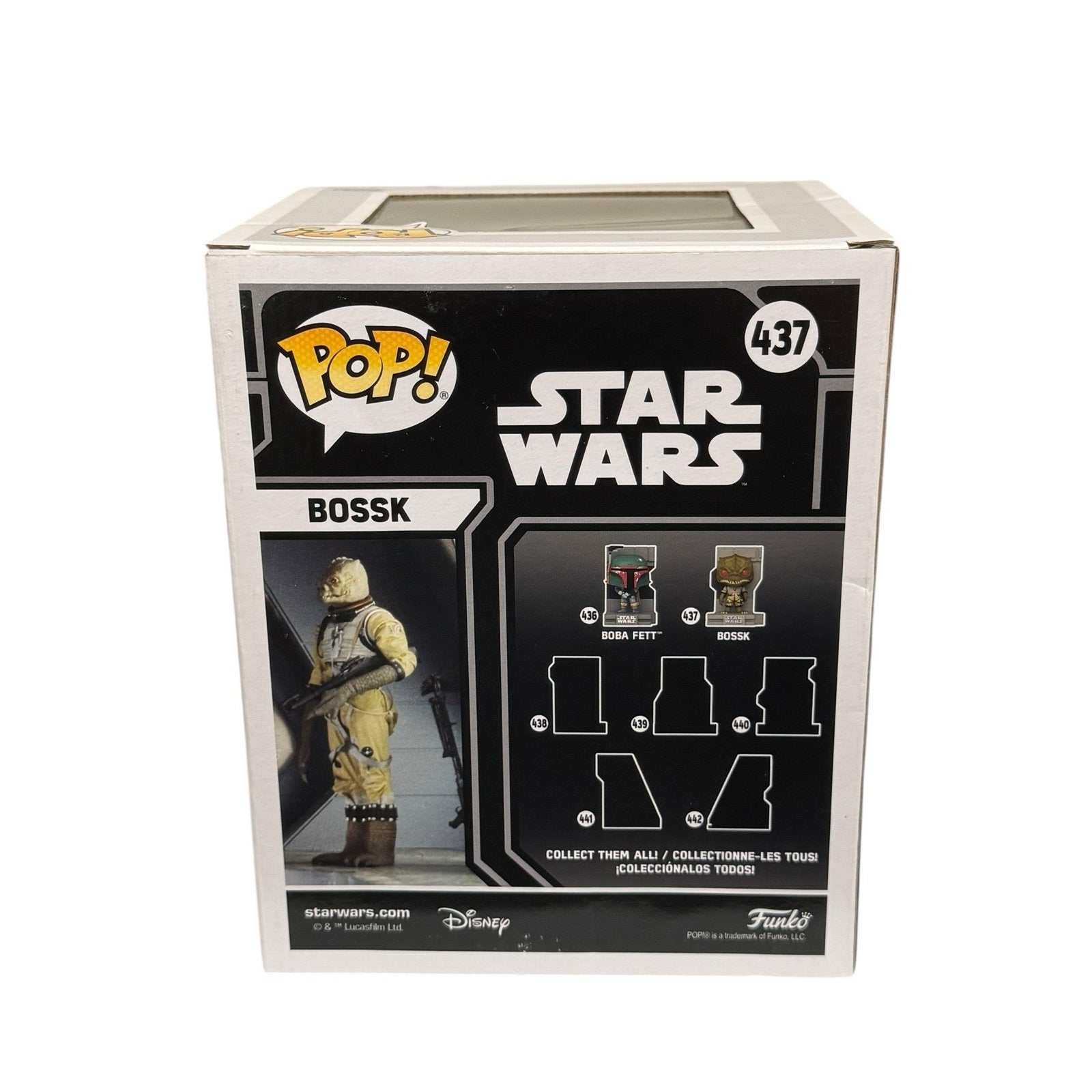 Funko Pop Star Wars Bossk #437 Bounty Hunters Collection GameStop Exclusive figure in packaging