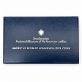 2001 American Buffalo Commemorative Silver Dollar two-coin set Smithsonian presentation box