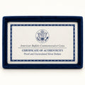 2001 American Buffalo commemorative coins certificate of authenticity